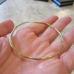 Ippolita Classico 18K Yellow Gold Squiggle Bangle Bracelet Size 2, 8 Grams
